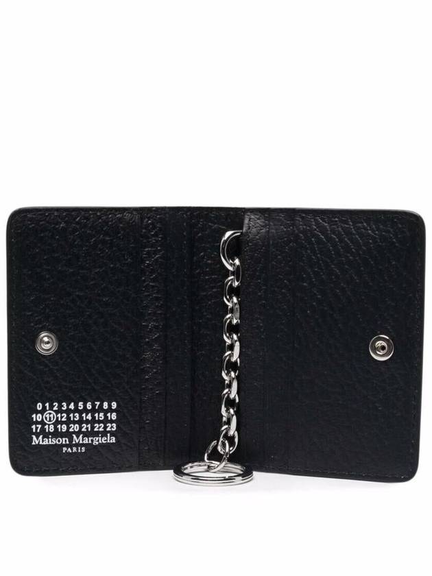 4 Stitch Keyring Card Wallet Black - MAISON MARGIELA - BALAAN 4