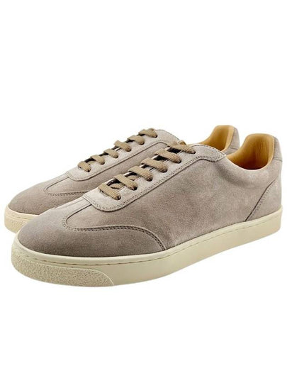 Almond Toe Leather Low Top Sneakers Grey - BRUNELLO CUCINELLI - BALAAN 2