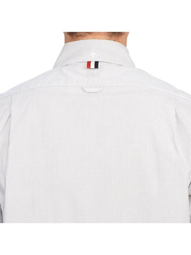 Men's Pincode Armband Short Sleeve Shirt Grey - THOM BROWNE - BALAAN 8