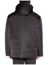 Triangle Logo Reversible Re-Nylon Down Padded Jacket Black - PRADA - BALAAN 8