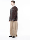 Men s M243MT02BR Snowy Reverse Rib Crew Neck Sweatshirt Brown Charcoal - CHANCE'S NOI - BALAAN 4