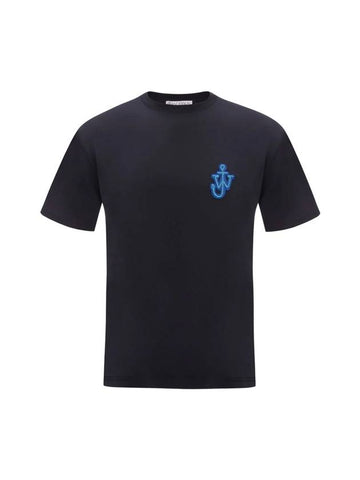 Anchor Patch Cotton Short Sleeve T-Shirt Navy - JW ANDERSON - BALAAN 1