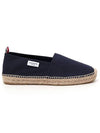 Men's Three-Stripe Tab Espadrille Navy - THOM BROWNE - BALAAN.