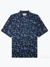 Print Cotton Short Sleeve Shirt Blue - MARNI - BALAAN 2