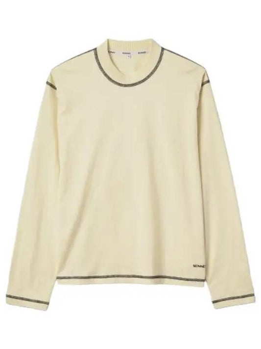 Classic overlock t shirt beige long sleeve - SUNNEI - BALAAN 1