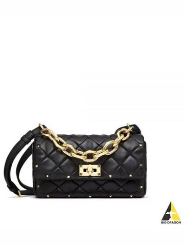 5W0B0Q04 IGX 0NO 5W2B0Q04 Patchwork Rockstud Spike Shoulder Bag - VALENTINO - BALAAN 1