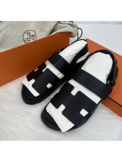 Genius Calfskin Sandals Black - HERMES - BALAAN 2