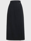 Fine slit maxi skirt black - MICANE - BALAAN 7