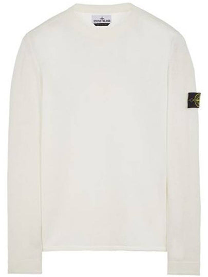 Wappen Patch Crew Neck Cotton Knit Top White - STONE ISLAND - BALAAN 2