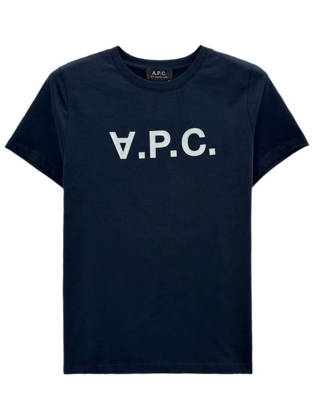 VPC Logo Organic Cotton Short Sleeve T-Shirt Navy - A.P.C. - BALAAN 2