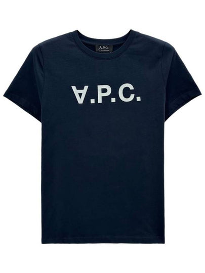 VPC Logo Organic Cotton Short Sleeve T-Shirt Navy - A.P.C. - BALAAN 2