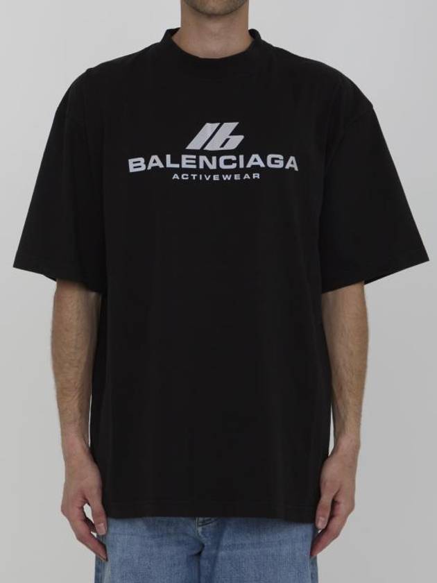 Activewear Medium Fit Short Sleeve T-Shirt Black - BALENCIAGA - BALAAN 2