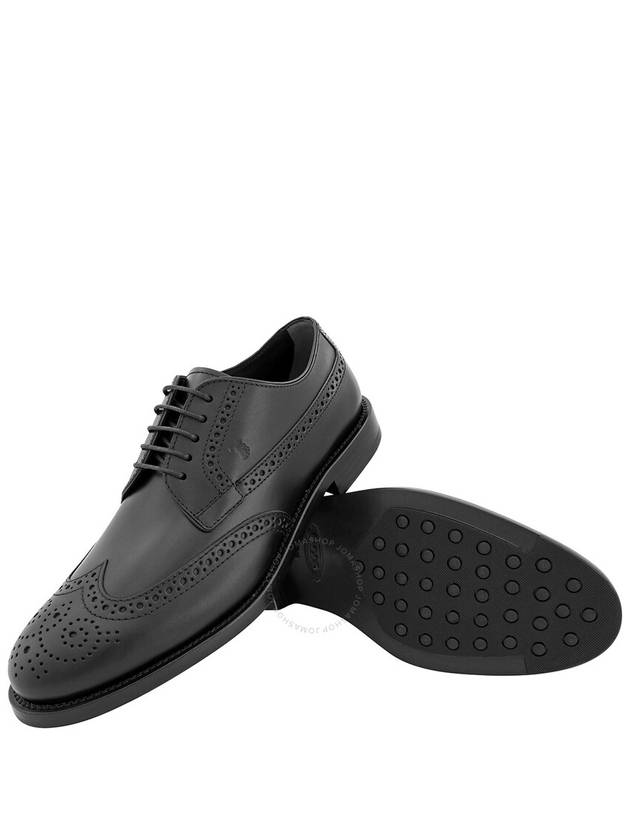 Tods Men's Black Perforations And Wingtip Leather Derby Shoes, Brand Size 6.5 ( US Size 7.5 ) - TOD'S - BALAAN 2