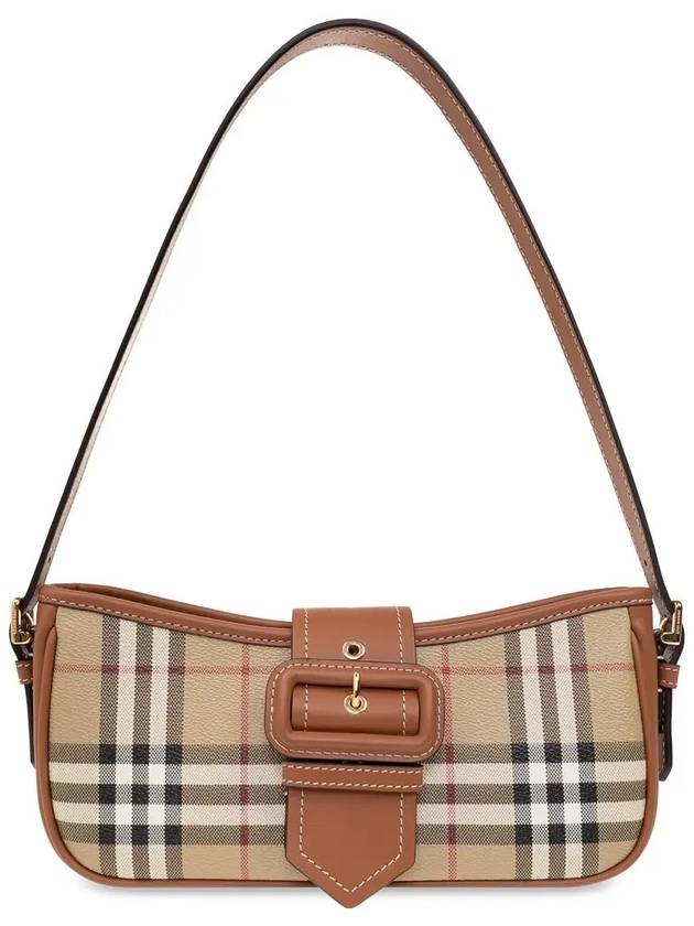 Buckle Strap Check Sling Shoulder Bag Beige - BURBERRY - BALAAN 3