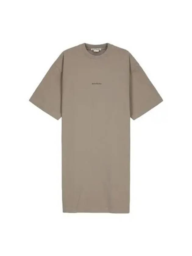 Logo short sleeve t shirt dress gray - ACNE STUDIOS - BALAAN 1