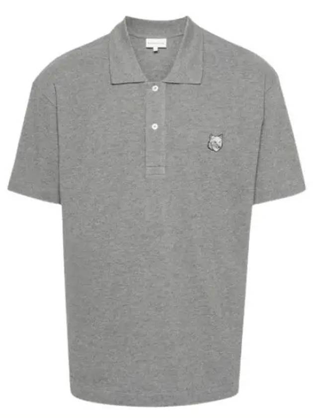 Bold Fox Head Patch Comfort Polo Shirt Grey - MAISON KITSUNE - BALAAN 2