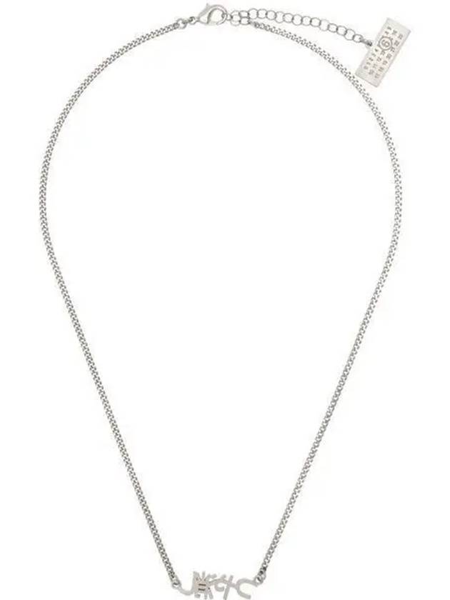 Minimal Logo Necklace Silver - MAISON MARGIELA - BALAAN 1