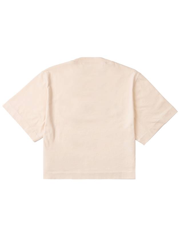 Baseball Rosso Crop T-Shirt OWAA090S23JER0043132 - OFF WHITE - BALAAN 3