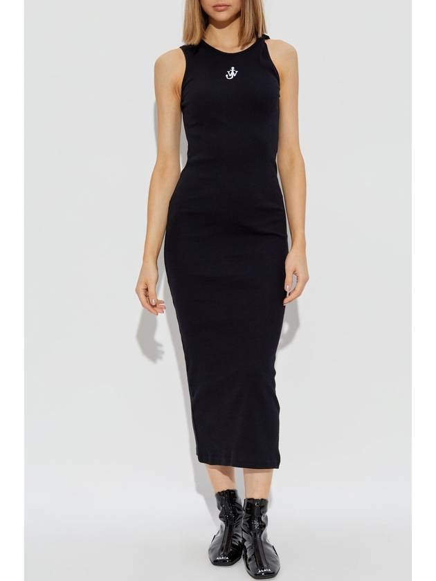 JW Anderson Ribbed Dress, Women's, Black - JW ANDERSON - BALAAN 3