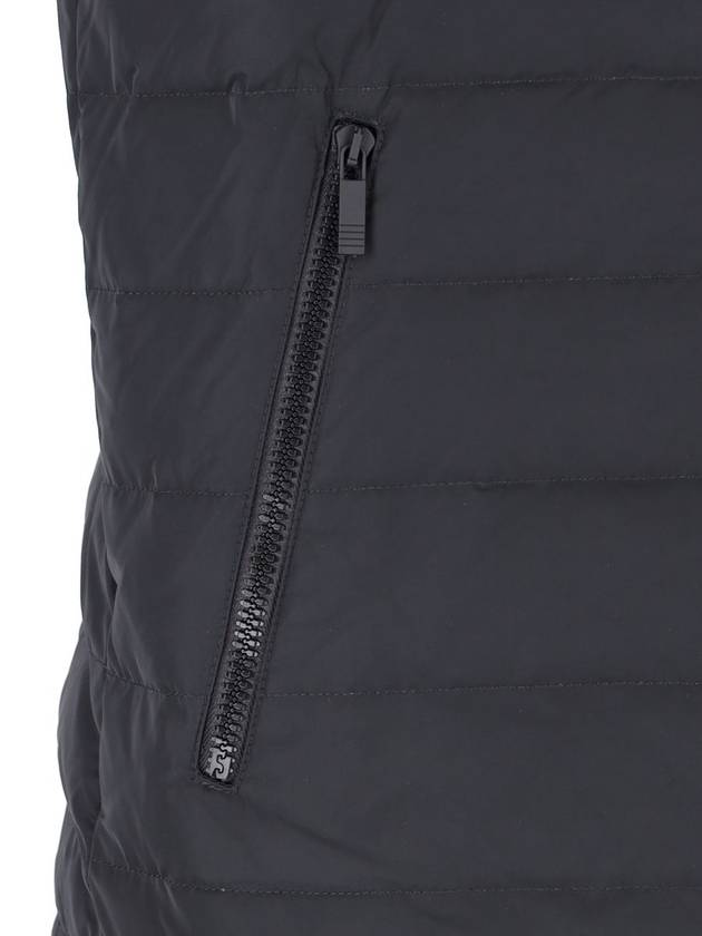 4 Bar Poly Twill Down Vest Charcoal - THOM BROWNE - BALAAN 6