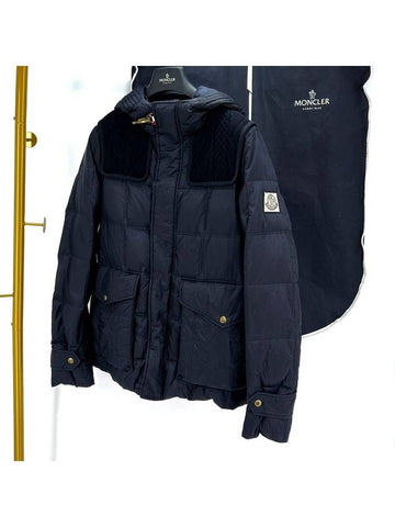 Gamma Blue Padded Hood Jumper Navy Size 1 - MONCLER - BALAAN 1