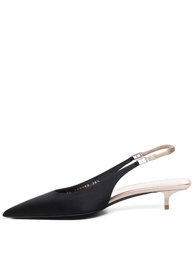 Women's Cherish Sling Back Pumps Heels Black - SAINT LAURENT - BALAAN 5