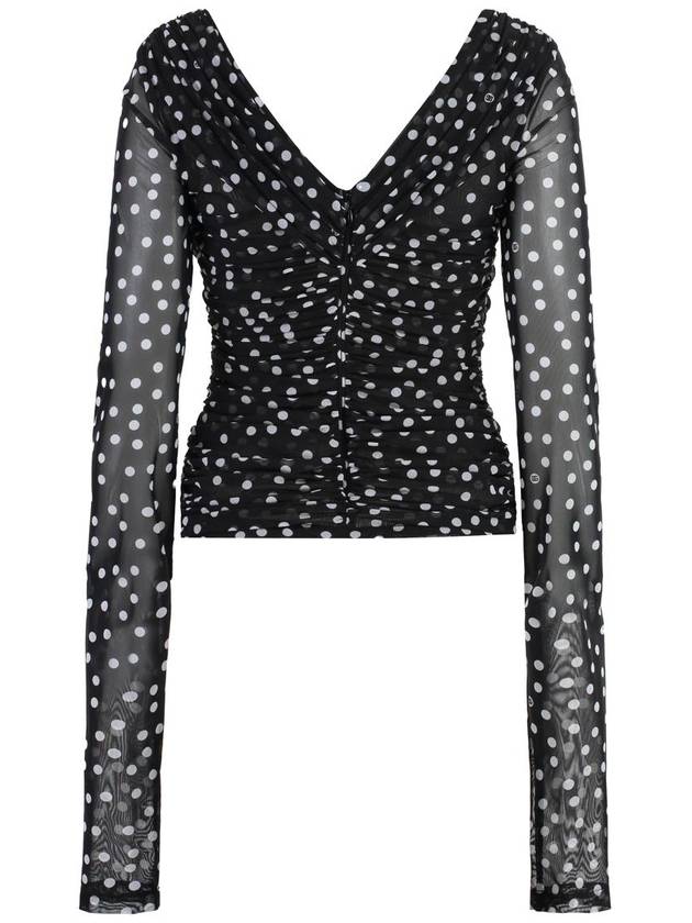 Polka dot tulle top F7AB5TFSRP2 - DOLCE&GABBANA - BALAAN 3