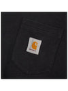 Logo Patch Pocket Sweatshirt Black I030903 89XX - CARHARTT - BALAAN 4