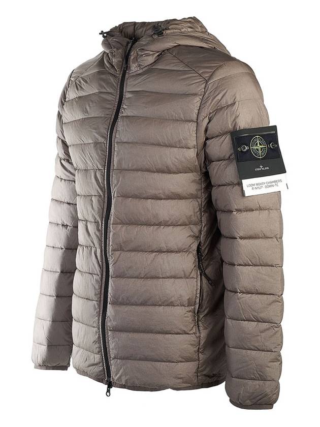 Loom Woven Chambers R Nylon Down TC Light Hoodie Down Jacket Dove Grey - STONE ISLAND - BALAAN 3