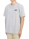 Handwriting Comfort Short Sleeve T-Shirt Light Grey Melange - MAISON KITSUNE - BALAAN 3