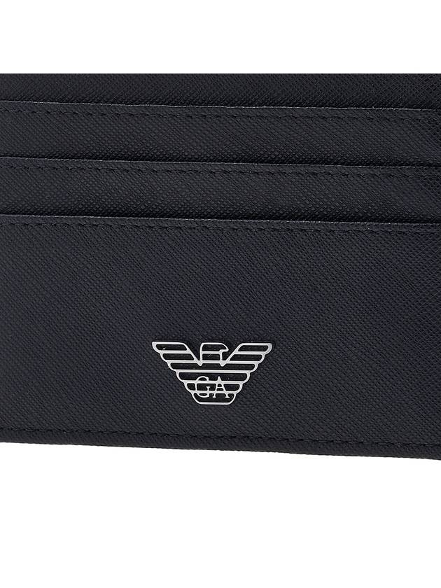 Silver Eagle Logo Card Wallet Black - EMPORIO ARMANI - BALAAN 7
