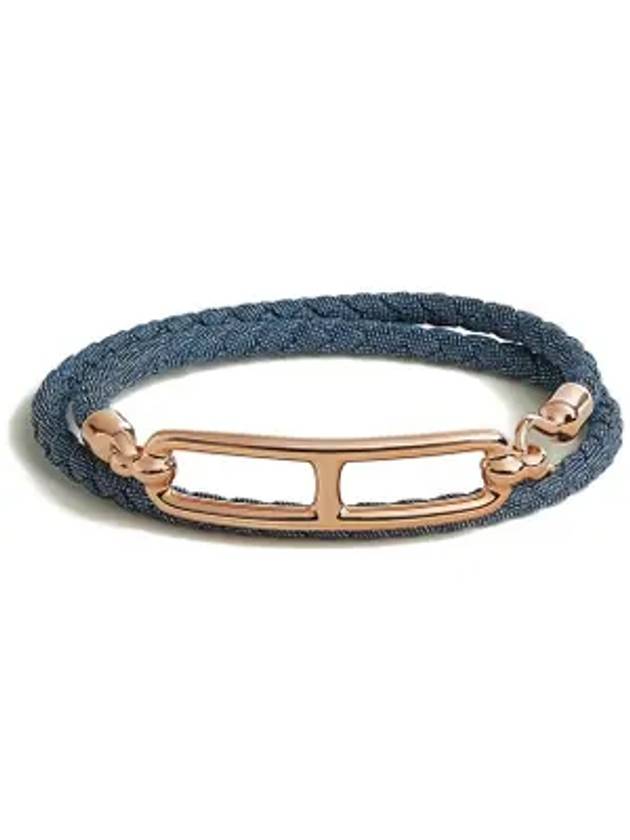 Roulis Double Tour Jean Bracelet Blue - HERMES - BALAAN 1