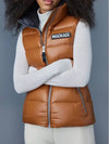 Women s Chaya Lustrous Light Down Vest Cognac - MACKAGE - BALAAN 3