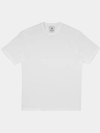 Logo Print Cotton Short Sleeve T-Shirt White - Y-3 - BALAAN 2