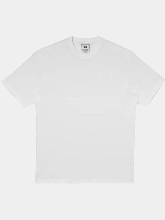 Logo Print Cotton Short Sleeve T-Shirt White - Y-3 - BALAAN 2