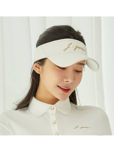 Golf Wear Leather Suncap Leather Suncap White - J JANE - BALAAN 1