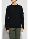 Compass Badge Knit Top Black - STONE ISLAND - BALAAN 4