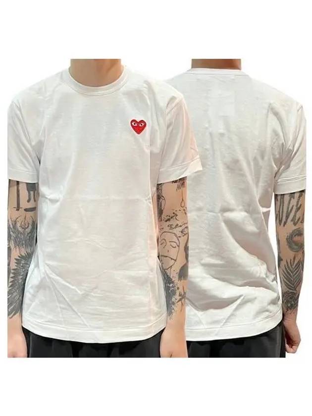 Play Red Heart Patch Short Sleeve T shirt 1094458 - COMME DES GARCONS - BALAAN 1