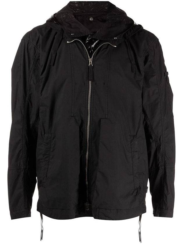 Shadow Wappen Hooded Jacket Black - STONE ISLAND - BALAAN 1