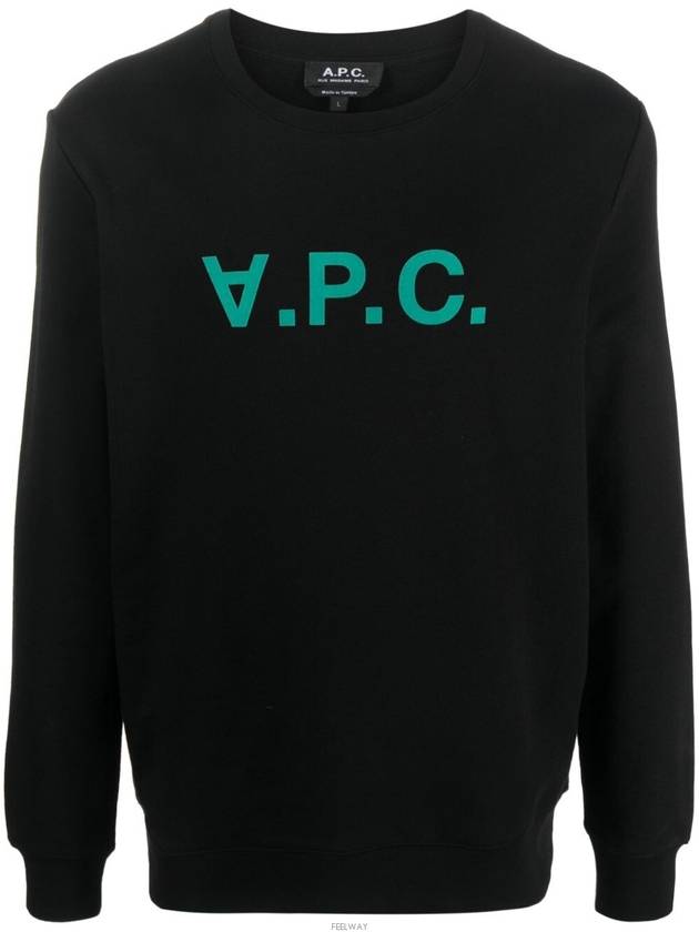 VPC Logo Crew Neck Sweatshirt Black - A.P.C. - BALAAN 3