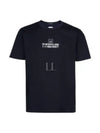 Men's Metropolis Logo Graphic Short Sleeve T-Shirt Navy - CP COMPANY - BALAAN 2