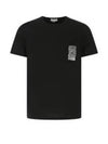 Men's Logo Print Short Sleeve T-Shirt Black - ALEXANDER MCQUEEN - BALAAN 2