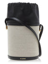 Taos Mini Bucket Bag Ivory Black - JIL SANDER - BALAAN.