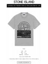 21SS 74152NS65 V0M64 Logo Painting Printing Short Sleeve T-Shirt Gray Men's T-Shirt TJ - STONE ISLAND - BALAAN 2