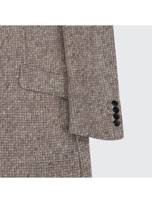 Beige wool blend basic notched lapel collar coat CO115 - IKALOOOK - BALAAN 7