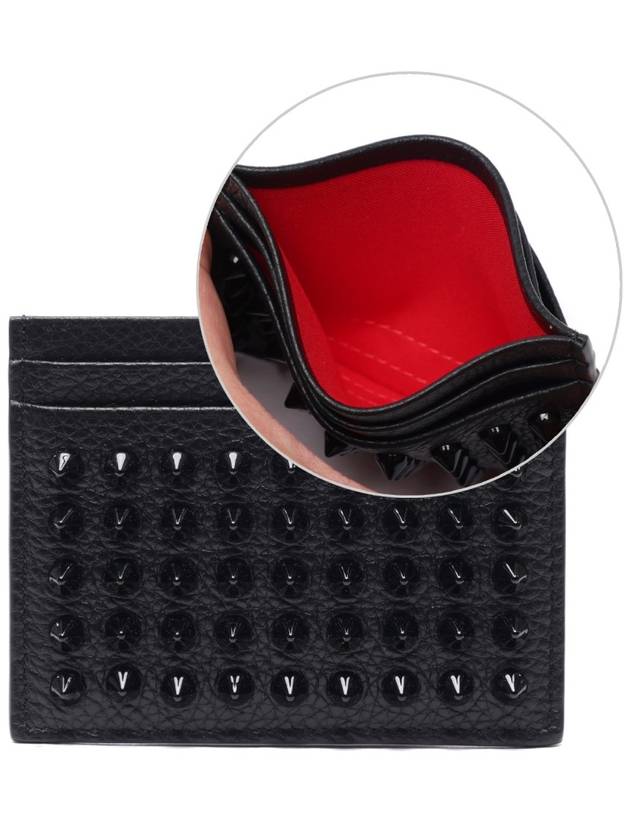 Chios Spike Card Wallet Black - CHRISTIAN LOUBOUTIN - BALAAN 3