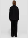 Women's Wool Shirt Jacket Black - JIL SANDER - BALAAN 5