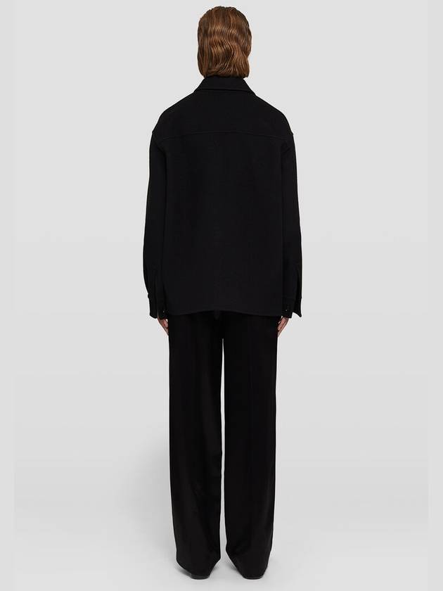 Women's Wool Shirt Jacket Black - JIL SANDER - BALAAN 5