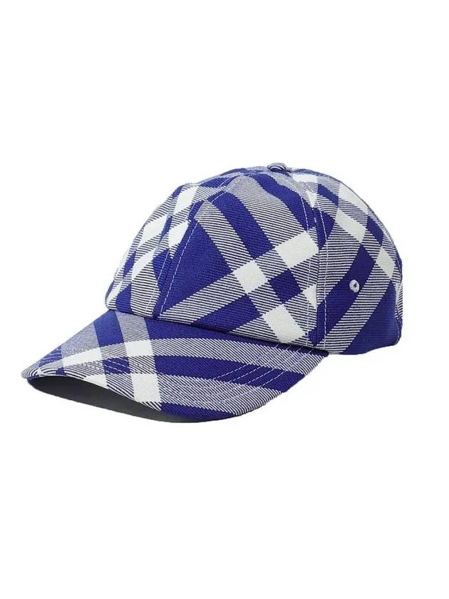 Tartan Check Ball Cap Blue - BURBERRY - BALAAN 2