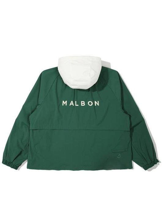 Bucket Detachable Hooded Jacket GREEN WOMAN - MALBON GOLF - BALAAN 2